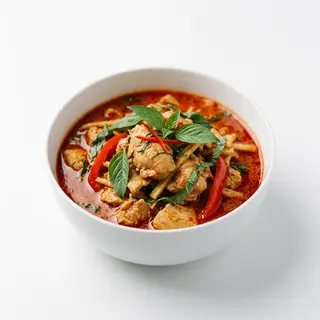 Pollo al curry rojo