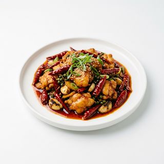 Pollo con salsa szechuan (picante)