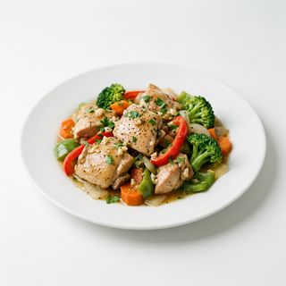Pollo En Salsa De Ajo