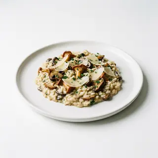 Risotto con setas y parmesano
