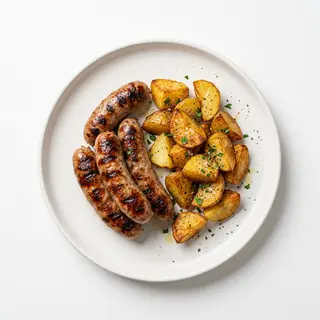 Sausage with Chips