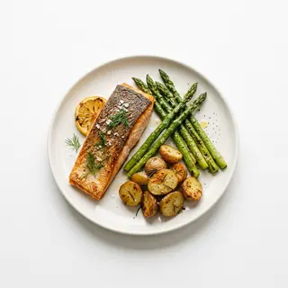 Salmón Noruego A La Plancha Con Papa