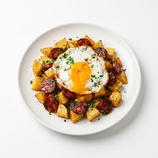 Sartenada Con Patatas, Huevo Y Chorizo
