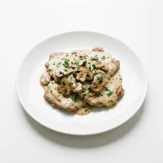 Scaloppine A La Crema De Champiñones