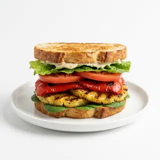Sándwich Vegetal Con Pimiento Y Piña