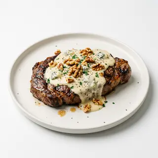 Solomillo gorgonzola y nueces