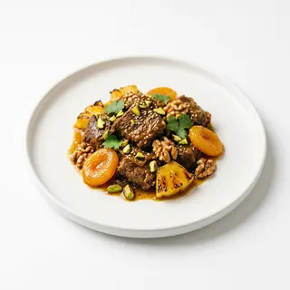Tajine De Ternera Albaricoque Nueces Pistacho Y Piña