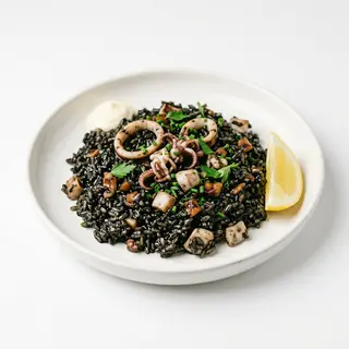 Arroz negro con calamares