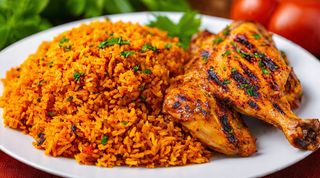 Pechuga De Pollo A La Parrilla Con Arroz