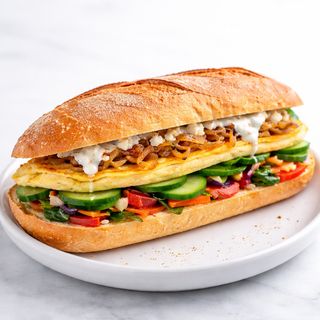 Bocadillo De Tortilla De Queso