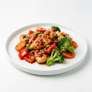 P5. Pollo Con Verduras, Picante O Curry