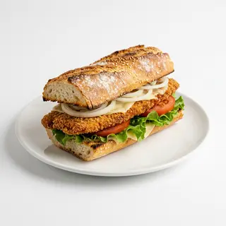 Bocadillo Caliente De Milanesa Completo