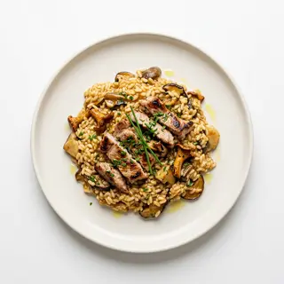 Arroz Con Secreto Ibérico Y Setas