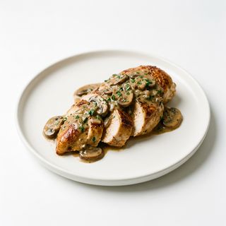 Pechuga De Pollo Con Champiñones