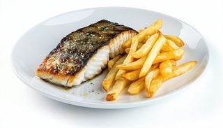 Lenguado A La Plancha Con Patatas Panaderas Y Ensalada