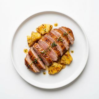 Pato con piña