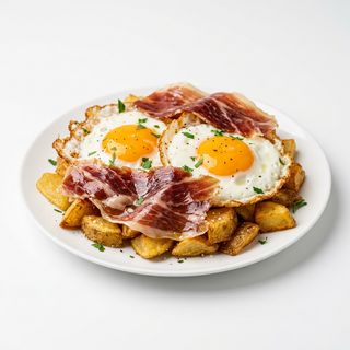 Huevos Rotos Con Jamón Ibérico