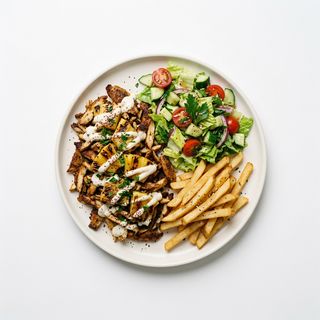 Plato De Shawarma De Pollo Y Piña
