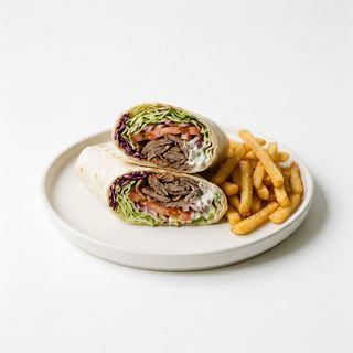 Kebab especial con patatas