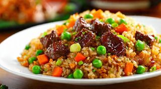 Arroz Frito Con Carne De Res