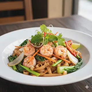 Fideos De Arroz Con Marisco
