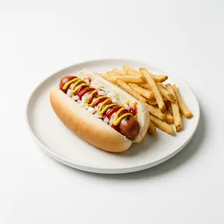 Hot Dog Classic Con Patatas Fritas