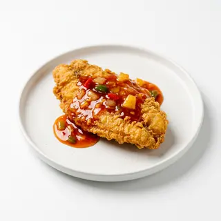 Pescado Frito Con Salsa Agridulce
