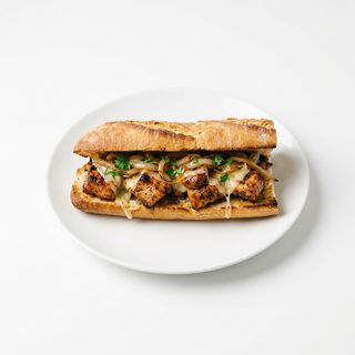 Bocadillo Pinchos Con Queso Y Cebolla
