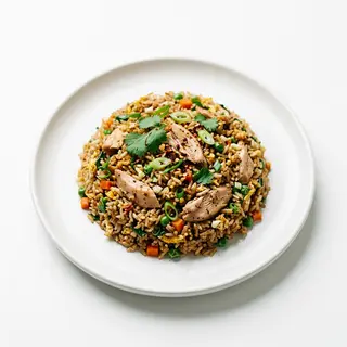 Arroz Frito Con Pollo Cocido