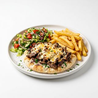 Plato De Shawarma De Ternera Y Queso