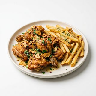 Plato De Pollo Al Ajillo