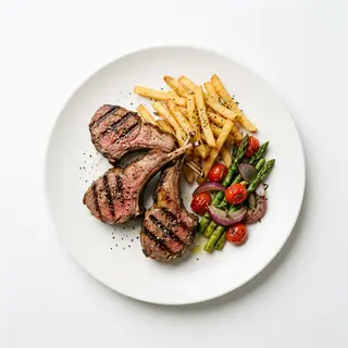 Chuletas de Cordero con Guarnición Al Punto