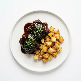 Carrillada Cerdo Al PX Con Patatas