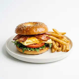 Bagel Bacon Y Cheddar