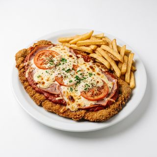 Milanesa napolitana para dos