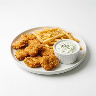 Nuggets Con Patatas Y Salsa