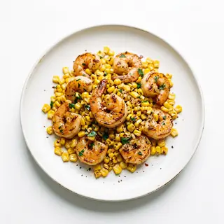 Gambas Salteadas Con Maiz