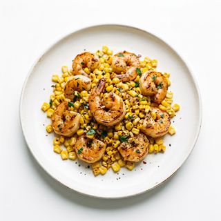 Gambas Salteadas Con Maiz