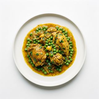Carne De Pollo Con Guisantes
