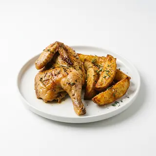 1/2 Pollo Con Patatas