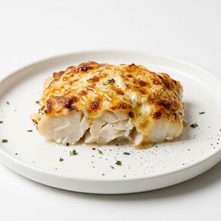 Bacalao Gratinado Con Queso De Cabra Y Miel