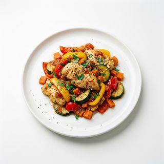 Pollo con mandorle