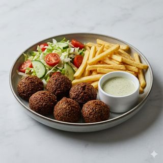 Plato De Falafel Con Patatas