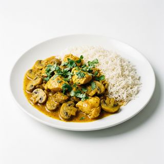 Curry De Pollo Con Champiñones