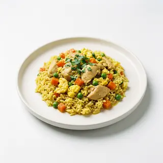 Arroz Al Curry Con Pollo