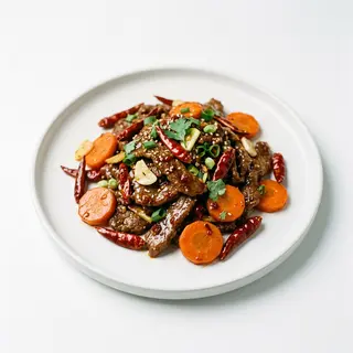 Ternera Si Chuan Con Zanahorias