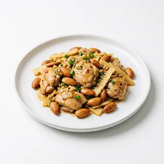 174 Pollo con mandorle e bambù