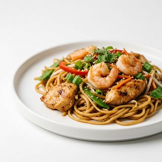 Nouilles Mixte Poulet & Crevettes