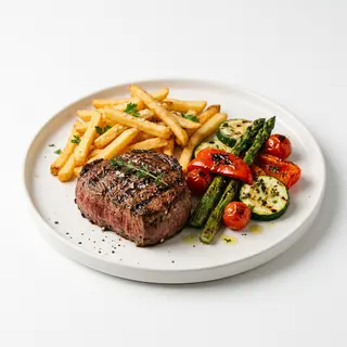 Filete de Ternera con Guarnición