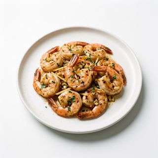 Gambas Con Ajo Y Jengibre En Tie-Ban